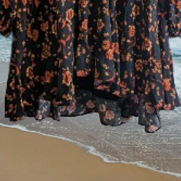 Free People XS NWT blue boho light weight mini. Party,fall/winter - Picture 2 of 2